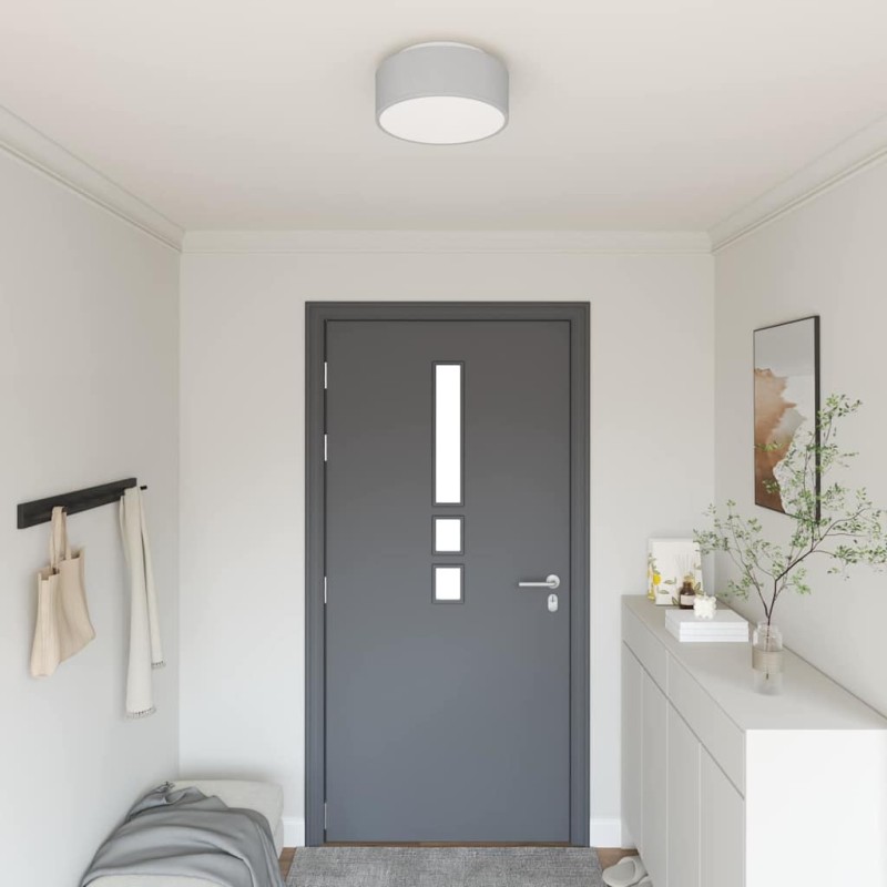 Lampe de plafond Gris 30 x 30 x 13,5 cm tissu 524296524296