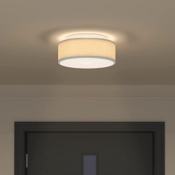 Lampe de plafond Gris 30 x 30 x 13,5 cm tissu 524296524296