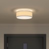 Lampe de plafond Gris 30 x 30 x 13,5 cm tissu 524296524296