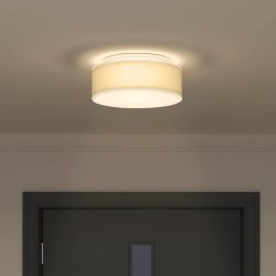 Lampe de plafond Blanc 30 x 30 x 13,5 cm tissu 524297524297