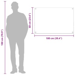 Crédence de cuisine Gris foncé 100 x 60 cm verre trempé 524299524299