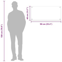 Crédence de cuisine Gris foncé 90 x 40 cm verre trempé 524301524301