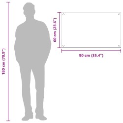 Crédence de cuisine Gris clair 90 x 60 cm verre trempé 524302524302