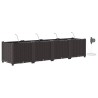 Cache-pot de jardin 4 pcs Marron Plastique 524314524314
