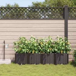 Cache-pot de jardin 4 pcs Marron Plastique 524314524314