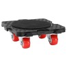Roulettes pour meubles 4 pièces avec élévateur Noir 13,5 x 13,5 x 4,2 cm 300 kg 524322524322