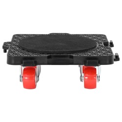 Roulettes pour meubles 4 pièces avec élévateur Noir 13,5 x 13,5 x 4,2 cm 300 kg 524322524322