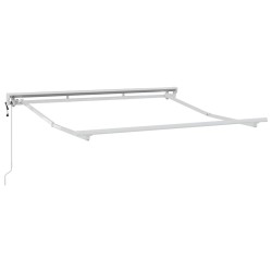 Cadre d'auvent Réglable Blanc 2,5 x 2 m Acier 524324524324