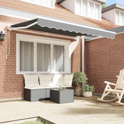 Cadre d'auvent Réglable Blanc 2,5 x 2 m Acier 524324524324