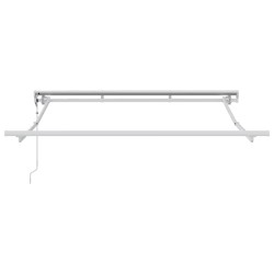 Cadre d'auvent Réglable Blanc 2,5 x 2 m Acier 524324524324