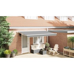Cadre d'auvent Réglable Blanc 4 x 2 m Acier 524325524325