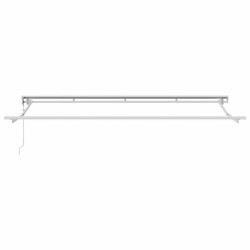 Cadre d'auvent Réglable Blanc 4 x 2 m Acier 524325524325