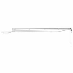 Cadre d'auvent Réglable Blanc 4 x 2 m Acier 524325524325