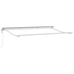 Cadre d'auvent Réglable Blanc 3,5 x 2 m Acier 524326524326