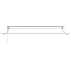 Cadre d'auvent Réglable Blanc 3,5 x 2 m Acier 524326524326