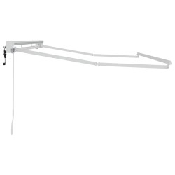 Cadre d'auvent Réglable Blanc 3,5 x 2 m Acier 524326524326