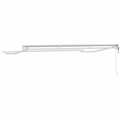Cadre d'auvent Réglable Blanc 3,5 x 2 m Acier 524326524326