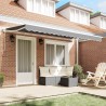 Cadre d'auvent Réglable Blanc 4 x 2 m Acier 524329524329