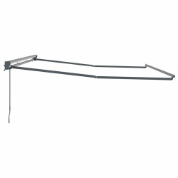 Cadre d'auvent Réglable Anthracite 4 × 3 m Acier 524331524331