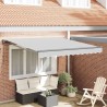 Cadre d'auvent Réglable Anthracite 3,5 x 2,5 m Acier 524332524332