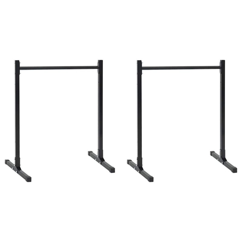 Station de dips 2 pcs Noir 55 x 90 x 104.5 cm 524341524341