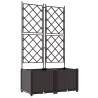 Cache-pot de jardin 2 pcs Marron 80 x 40 x 143 cm Plastique 524347524347