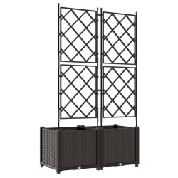 Cache-pot de jardin 2 pcs Marron 80 x 40 x 143 cm Plastique 524347524347