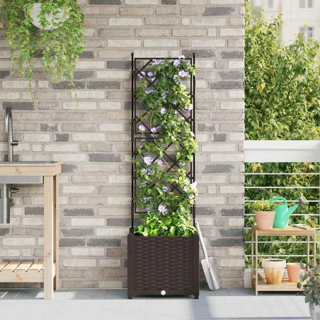 Cache-pot de jardin Marron 40 x 40 x 143 cm Plastique 524348524348
