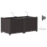 Cache-pot de jardin 2 pcs Marron Plastique 524349524349