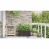 Cache-pot de jardin 2 pcs Marron Plastique 524349524349