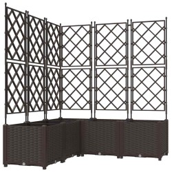 Cache-pot de jardin 5 pcs Marron 120 x 120 x 143 cm Plastique 524351524351