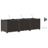 Cache-pot de jardin 3 pcs Marron Plastique 524352524352