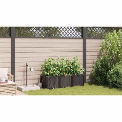 Cache-pot de jardin 3 pcs Marron Plastique 524352524352