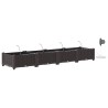 Cache-pot de jardin 4 pcs Marron Plastique 524353524353