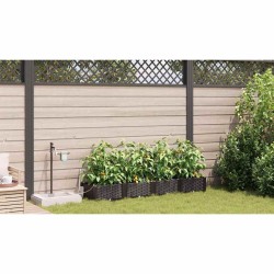 Cache-pot de jardin 4 pcs Marron Plastique 524353524353