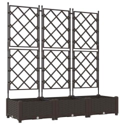 Cache-pot de jardin 3 pcs Marron 120 x 40 x 125,5 cm Plastique 524354524354