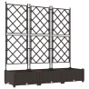 Cache-pot de jardin 3 pcs Marron 120 x 40 x 125,5 cm Plastique 524354524354