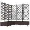 Cache-pot de jardin 5 pcs Marron 120 x 120 x 125,5 cm Plastique 524355524355