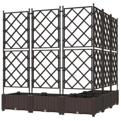 Cache-pot de jardin 5 pcs Marron 120 x 120 x 125,5 cm Plastique 524355524355