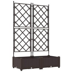 Cache-pot de jardin 2 pcs Marron 80 x 40 x 125,5 cm Plastique 524356524356