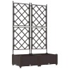 Cache-pot de jardin 2 pcs Marron 80 x 40 x 125,5 cm Plastique 524356524356
