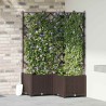 Cache-pot de jardin 3 pcs Marron 80 x 80 x 143 cm Plastique 524357524357