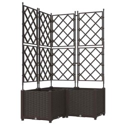 Cache-pot de jardin 3 pcs Marron 80 x 80 x 143 cm Plastique 524357524357