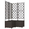 Cache-pot de jardin 3 pcs Marron 80 x 80 x 143 cm Plastique 524357524357