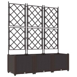 Cache-pot de jardin 3 pcs Marron 120 x 40 x 143 cm Plastique 524358524358