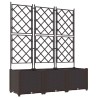 Cache-pot de jardin 3 pcs Marron 120 x 40 x 143 cm Plastique 524358524358