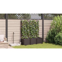 Cache-pot de jardin 3 pcs Marron 120 x 40 x 143 cm Plastique 524358524358