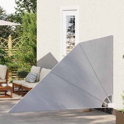 Auvent latéral pliable de balcon Gris 160 x 240 cm  524360524360