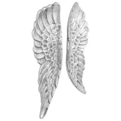 Sculpture d'ailes 2 pcs Argent 31 x 5 x 91 cm Aluminium 524363524363