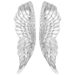 Sculpture d'ailes 2 pcs Argent 31 x 5 x 91 cm Aluminium 524363524363